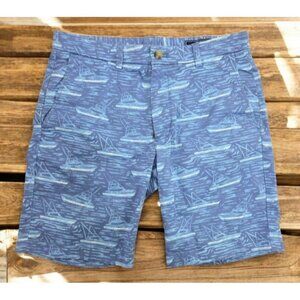 Vineyard Vines Men's Sail Boat Print 9" Shorts 30